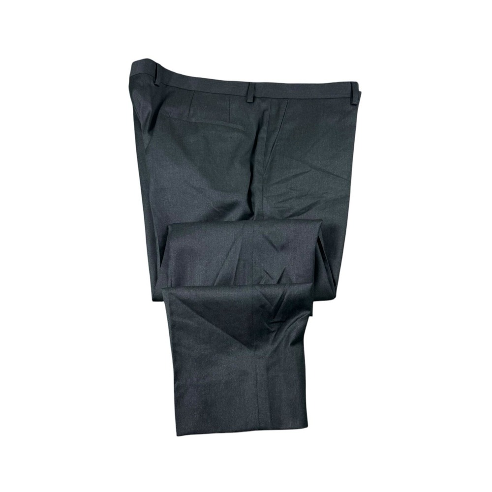 Hugo Boss H-Genius-MM Gray Flat Front Pure Wool Dress Pants 40x29
